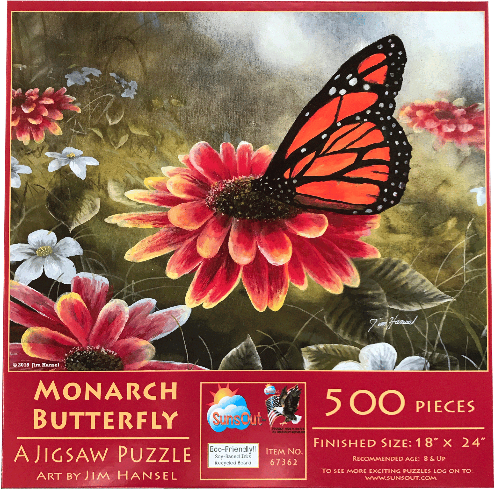 Garden Visitor - Monarch Butterfly 500 Piece Puzzle