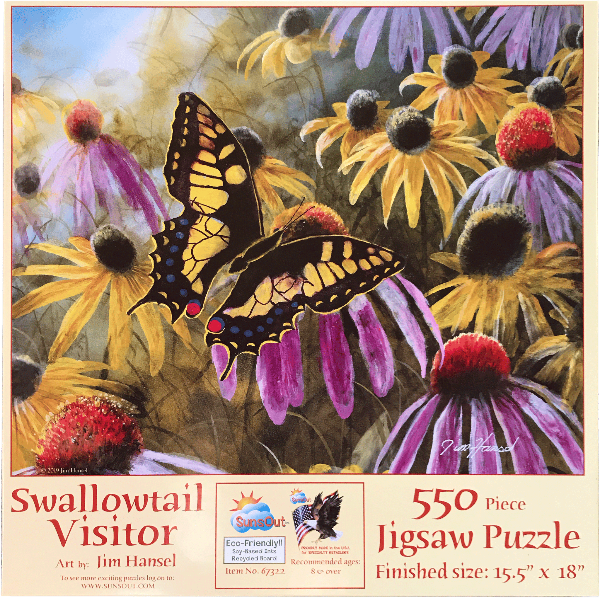 Garden Visitor - Swallowtail Butterfly 550 Piece Puzzle