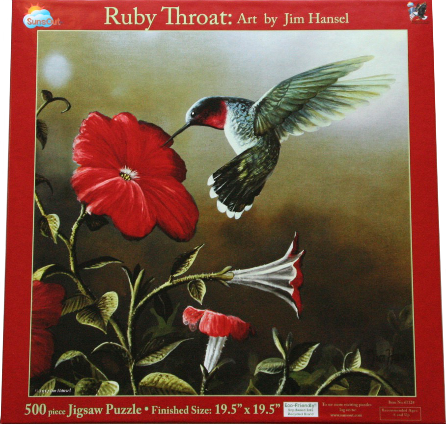 Ruby Throated Hummingbird 500 Piece Puzzle