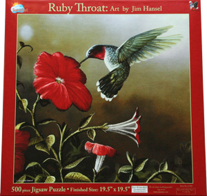 Ruby Throated Hummingbird 500 Piece Puzzle